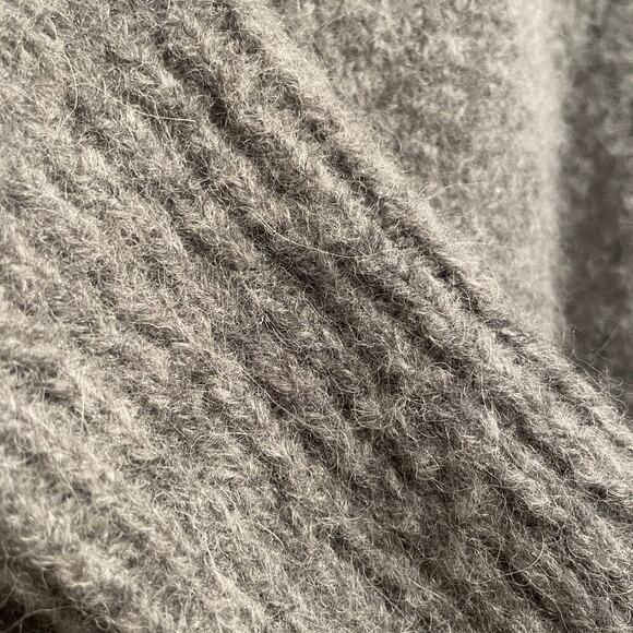 Point Sur S Gray Wool Blend Sweater | Merino & Alpaca Fuzzy Knit Minimalist $150 - Picture 3 of 8